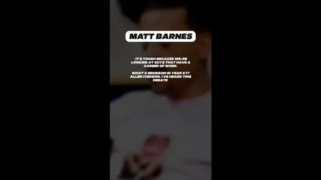 Video thumbnail for Matt Barnes SHUTS DOWN Jalen Brunson GOAT Debate After Knicks Title Win!