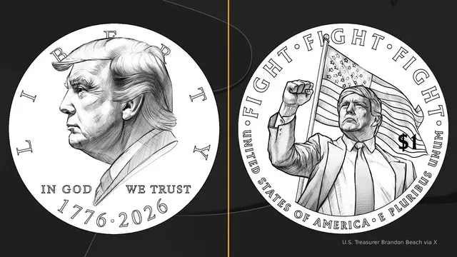'Video thumbnail for US money can’t feature living people. Why Trump’s $1 coin is the exception'