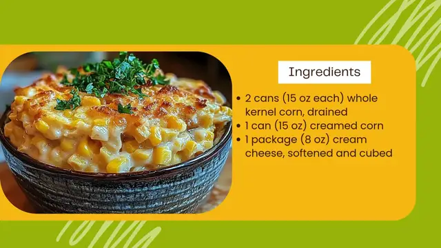 'Video thumbnail for Cream Cheese Corn Casserole'
