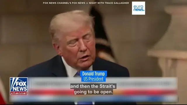 Video thumbnail for Trump says deal to open Strait of Hormuz could come by Wednesday or Iran will get 'hit very hard'