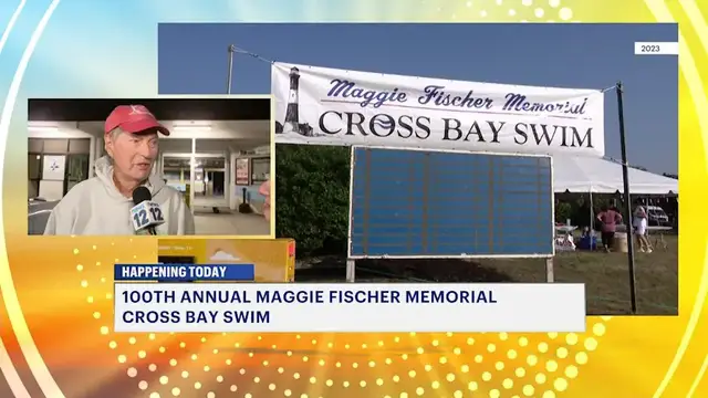 Video thumbnail for Maggie Fischer Great South Bay Cross Bay Swim celebrates 100 years
