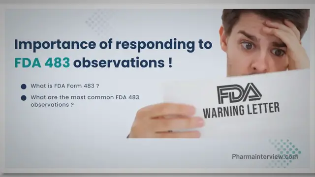 'Video thumbnail for How to Respond FDA 483 Observations'