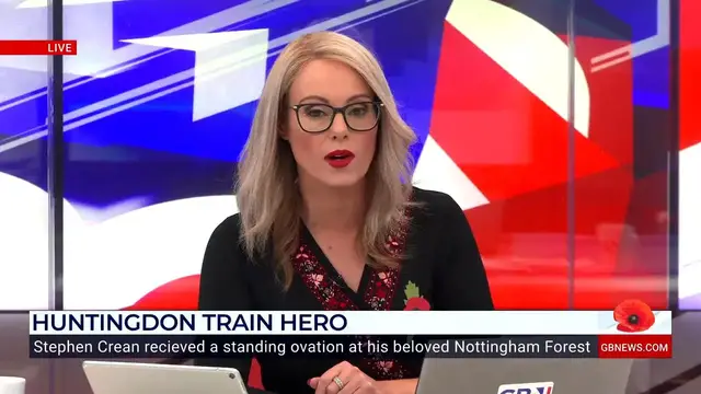 'Video thumbnail for Watch moment Michelle Dewberry shares emotional footage of Huntingdon train hero at football match - 'I just loved it!''