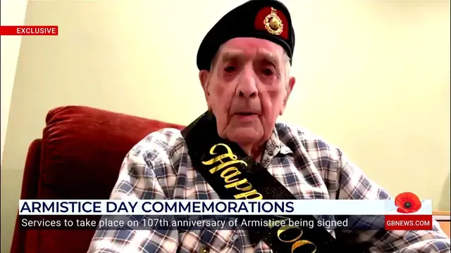 'Video thumbnail for WATCH: 100-year-old veteran tells GB News he is 'proud' to have served his country'