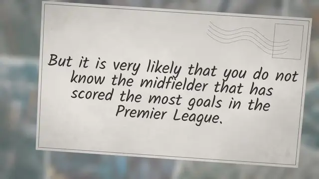Video thumbnail for Most goals scored by a midfielder in the premier league