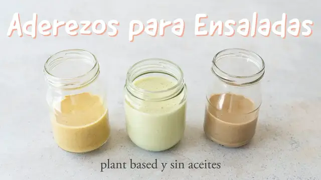 Video thumbnail for 3 ADEREZOS SIN ACEITE PARA ENSALADAS O VEGETALES - ADEREZOS  VEGANOS Y SALUDABLES MUY FÁCILES