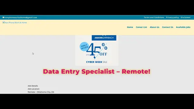 Video thumbnail for $108 A Day Data Entry Work From Home Job No Degree Work At Home Job Remote Jobs Non Phone WFH Job