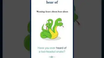 Video thumbnail for Hear of meaning | hear of sentences | Common English Idioms #shorts