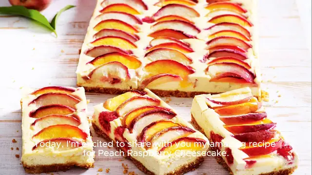 Video thumbnail for Peach Raspberry Cheesecake recipe