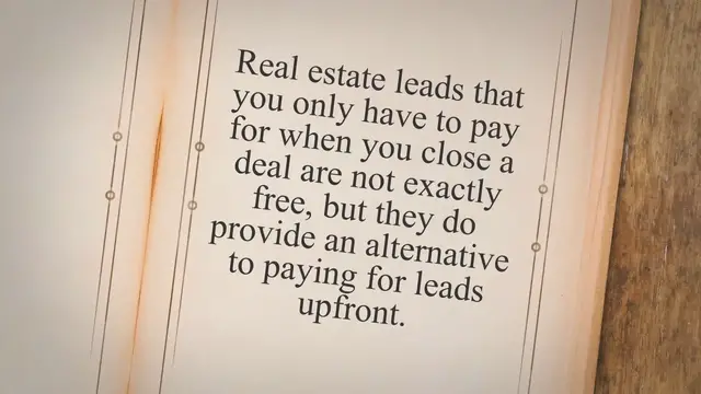 Video thumbnail for Free Real Estate Leads Paid at Closing Summarized