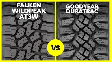 'Video thumbnail for Falken Wildpeak AT3W vs Goodyear Wrangler DuraTrac'