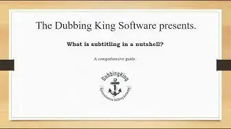 Video thumbnail for What Is Subtitling In A Nut Shell?