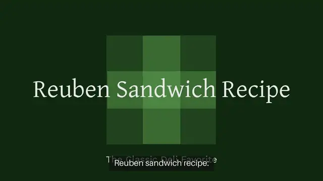 Video thumbnail for Reuben sandwich recipe