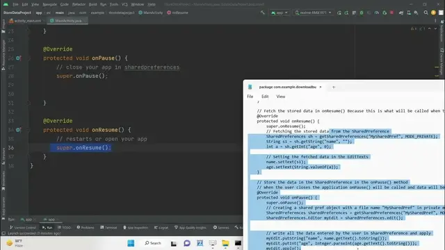 Video thumbnail for Android Java Project to Store,Read & Delete Data Using SharedPreferences Example