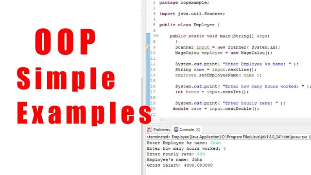 Video thumbnail for OOP Simple Examples
