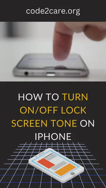 Video thumbnail for How to Turn on/off lock screen tone on iPhone