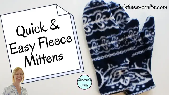Video thumbnail for Sew any Size Fleece Mittens in under 30 Minutes - No pattern needed