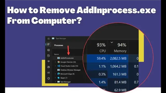Video thumbnail for What is AddInProcess.exe and How to Delete  it ? ( High CPU & RAM, GPU Usage)