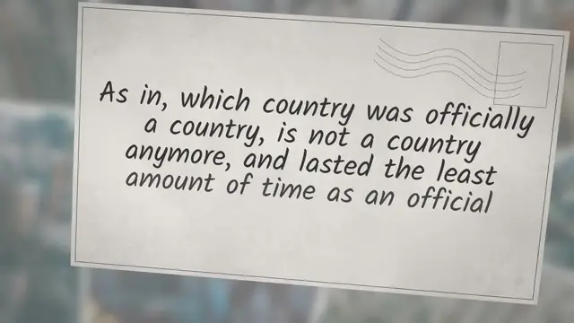 Video thumbnail for Which Country Lasted The Shortest?