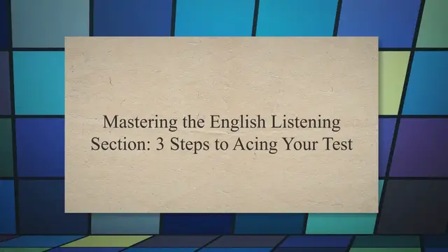 Video thumbnail for Mastering the English Listening Section: 3 Steps to Acing Your Test
