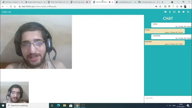 Video thumbnail for Build a Multi User ZOOM Clone Video Calling Conference Chat in Node.js Using Socket.io and WebRTC