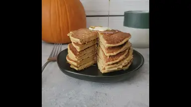 'Video thumbnail for Pumpkin Pancakes with Yogurt'
