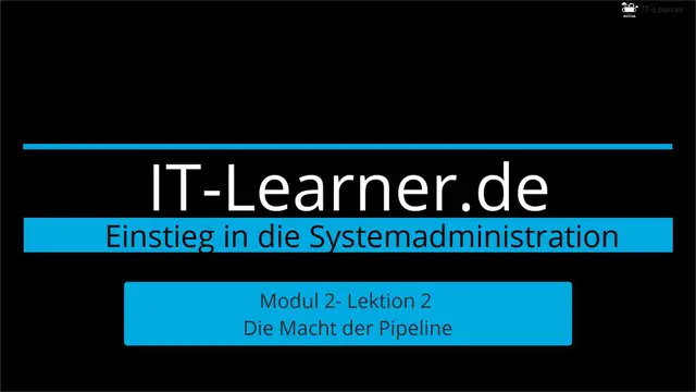 Video thumbnail for Die Macht der PowerShell Pipeline
