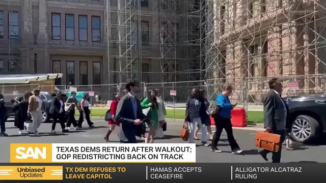 'Video thumbnail for Texas Democrat refuses GOP escort rule; spends night on House floor'