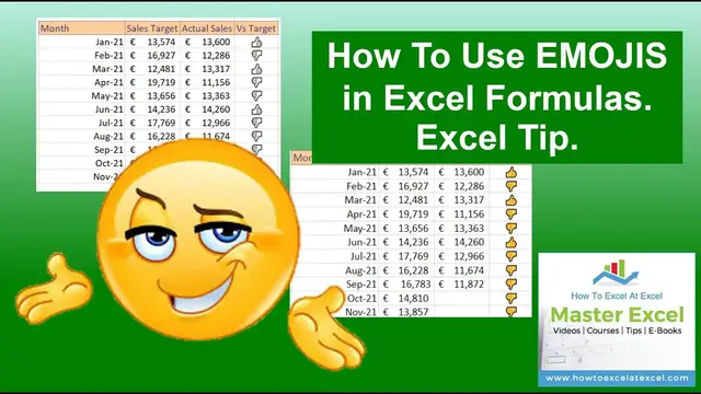 Video thumbnail for How To Use Emojis In Excel Formulas.