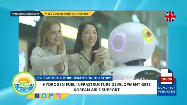 Video thumbnail for Hydrogen fuel infrastructure development gets Korean Air’s support