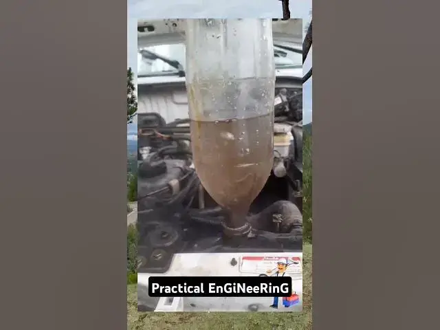 Video thumbnail for Expert Mechanic Radiator Cleaning with Bottle #shorts #engine #mechanic #mechanical #skills #short