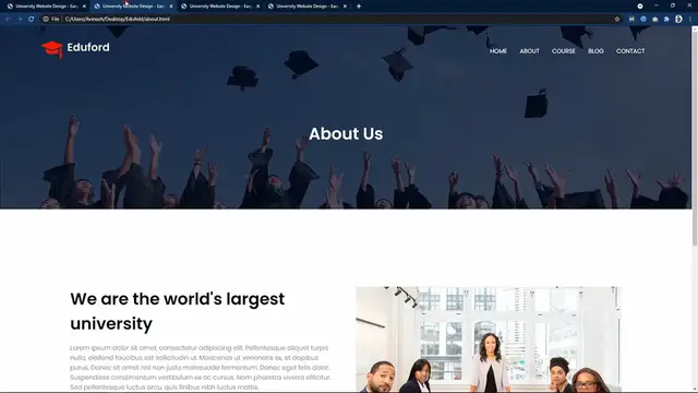 Video thumbnail for How To Make Website Contact Page Using HTML and CSS _ Educational Institute Website Design