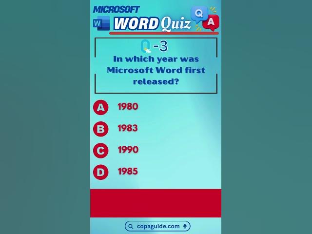 Video thumbnail for Microsoft Word | MCQ Online Quiz | Basic Question Answer | #msword #mcq #mcqshort #mcqsquiz