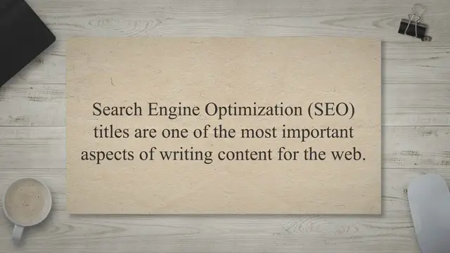 Video thumbnail for Writing the Perfect SEO Title: Tips and Strategies for Creating Engaging Titles