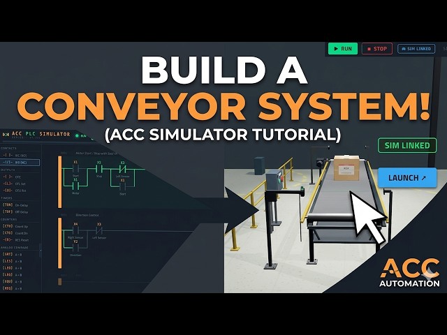 Video thumbnail for PLC Programming Tutorial: Build a Conveyor System (ACC Simulator)!