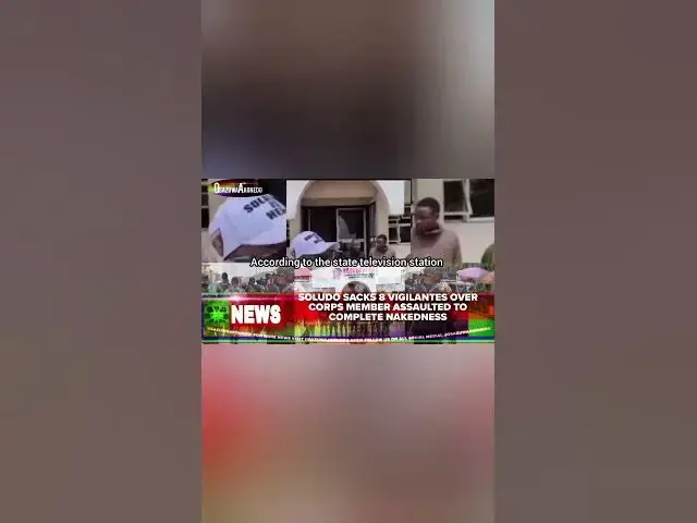 Video thumbnail for Soludo Sacks 8 Vigilantes Over Corps Member Assaulted To Complete Nakedness