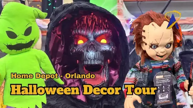 'Video thumbnail for Home Depot Halloween Decoration Tour'