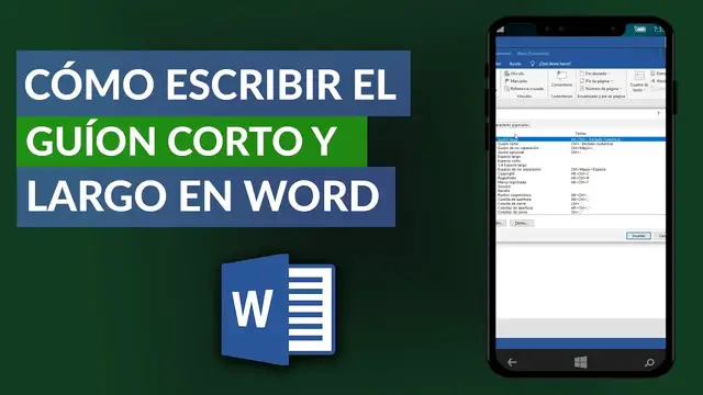 Video thumbnail for Cómo hacer y escribir el guion corto y el guion largo en WORD con el teclado