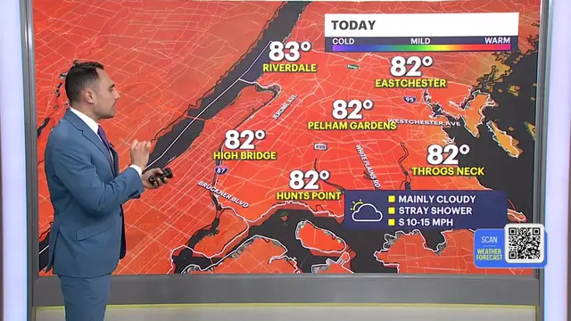 Video thumbnail for STORM WATCH: Drenching thunderstorms return Monday in The Bronx