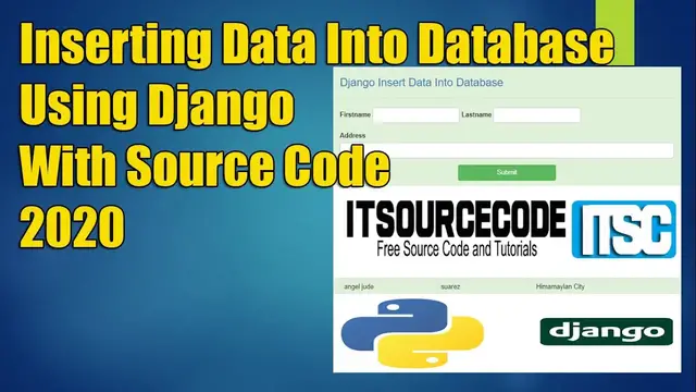 Video thumbnail for Django Insert Data Into Database With Source Code 2021 | Python Django Projects With Source Code