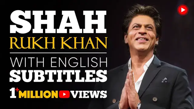 Video thumbnail for ENGLISH SPEECH | SHAH RUKH KHAN: Freedom to Be Yourself (English Subtitles)