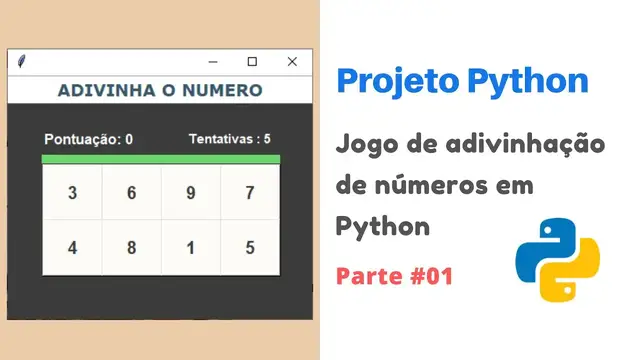 Video thumbnail for Jogo de adivinhação de números em Python | Projeto em Python - parte #01