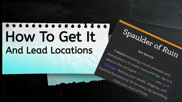 Video thumbnail for How To Get The Spaulder of Ruin Mythic | Elder Scrolls Online | Deadlands