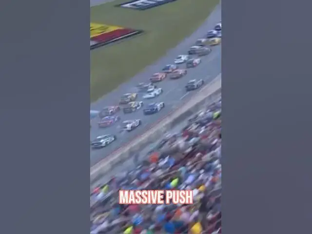 Video thumbnail for #BradKeselowski’s Pushes #CarsonHocevar Triggers Wreck at #Talladega