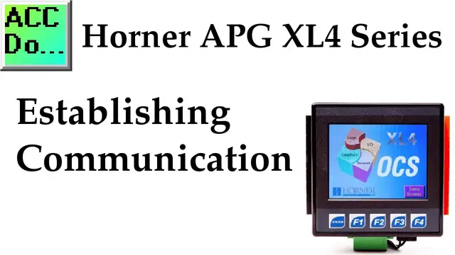 Video thumbnail for Horner XL4 PLC Establishing Communication