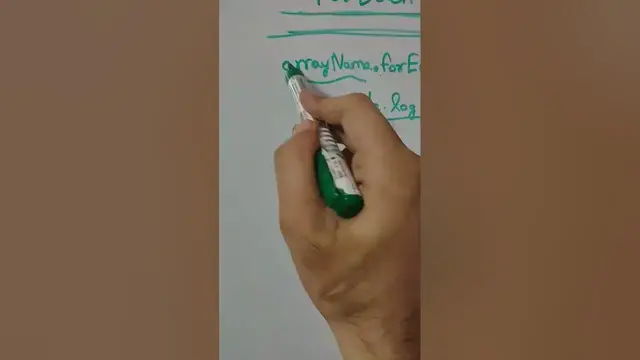 Video thumbnail for Javascript ForEach Loop Explained in 60 seconds #shorts