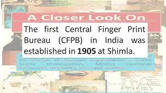 Video thumbnail for Indian History of Forensic Science