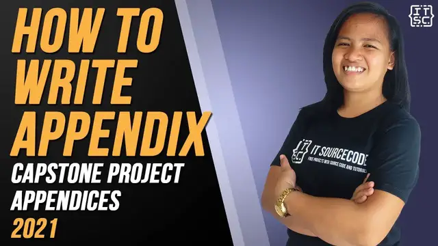 Video thumbnail for How to write an Appendix | Capstone Project Appendix | Capstone Project Appendices 2021