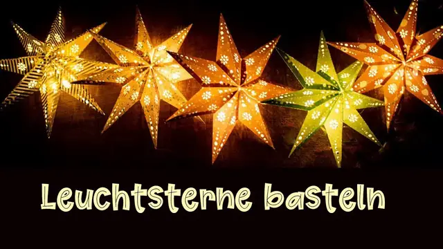 Video thumbnail for Anleitung Leuchtende Sterne aus Papier basteln ⭐️ 3D-Stern + gratis Plotterdatei ⭐️