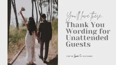 'Video thumbnail for Wedding Thank You Messages for Unattended Guests'